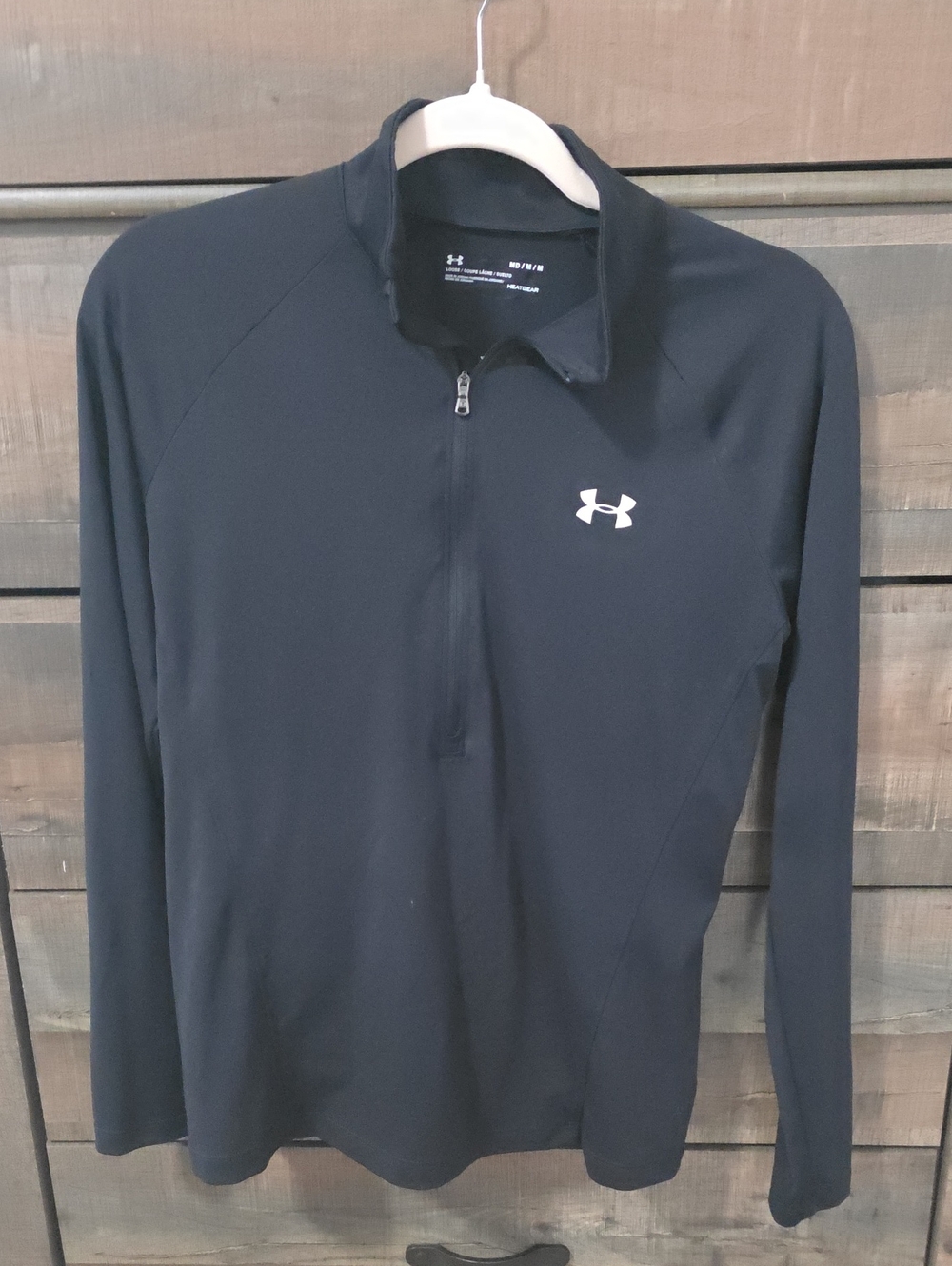 Under Armour Men’s Black Long-Sleeve Quarter-Zip Swim Rash Guard